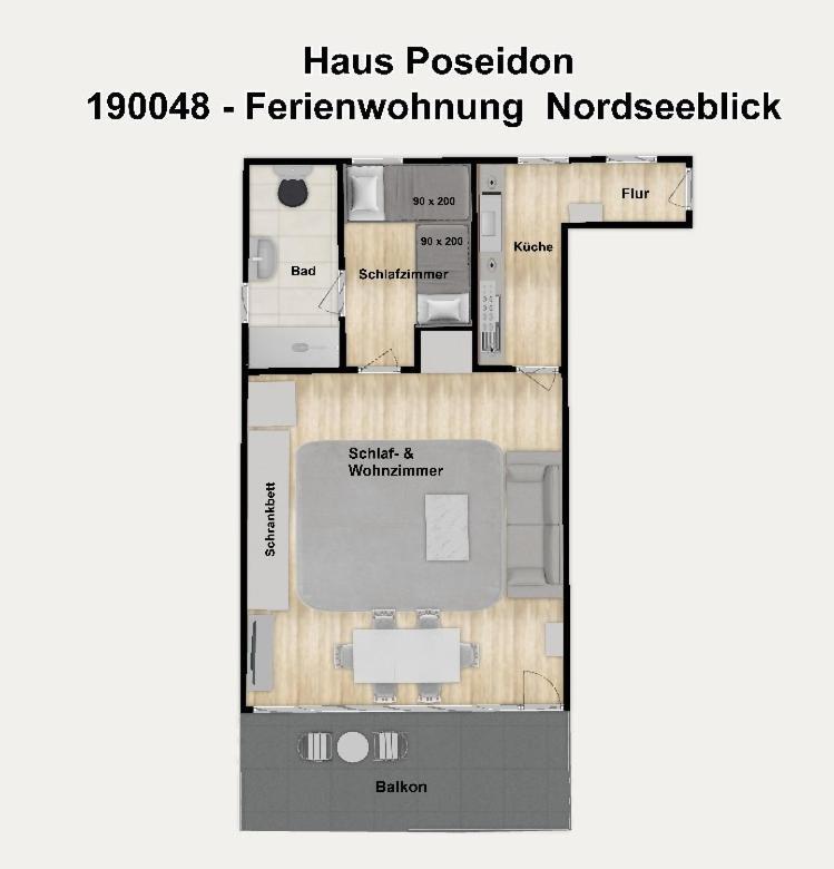Haus Poseidon Ferienwohnung Nordseeblick Wangerooge Exterior foto